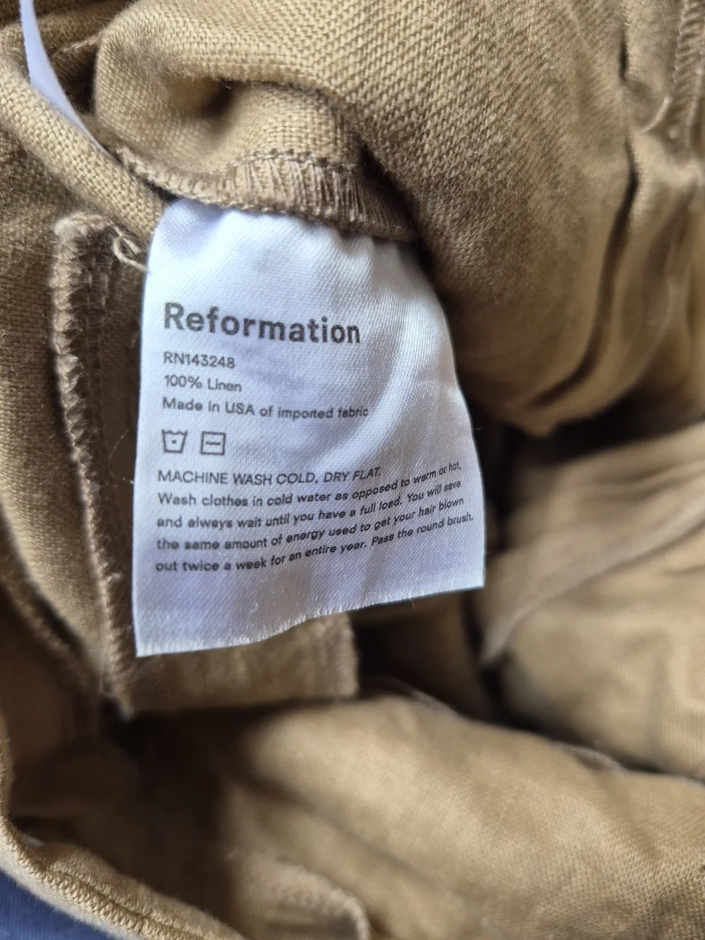 Reformation comfortable beige